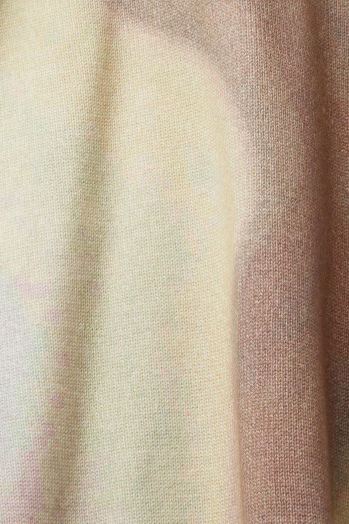 Pullover i vævet bomuld med allover-mønster, LIGHT TAUPE, detail image number 5