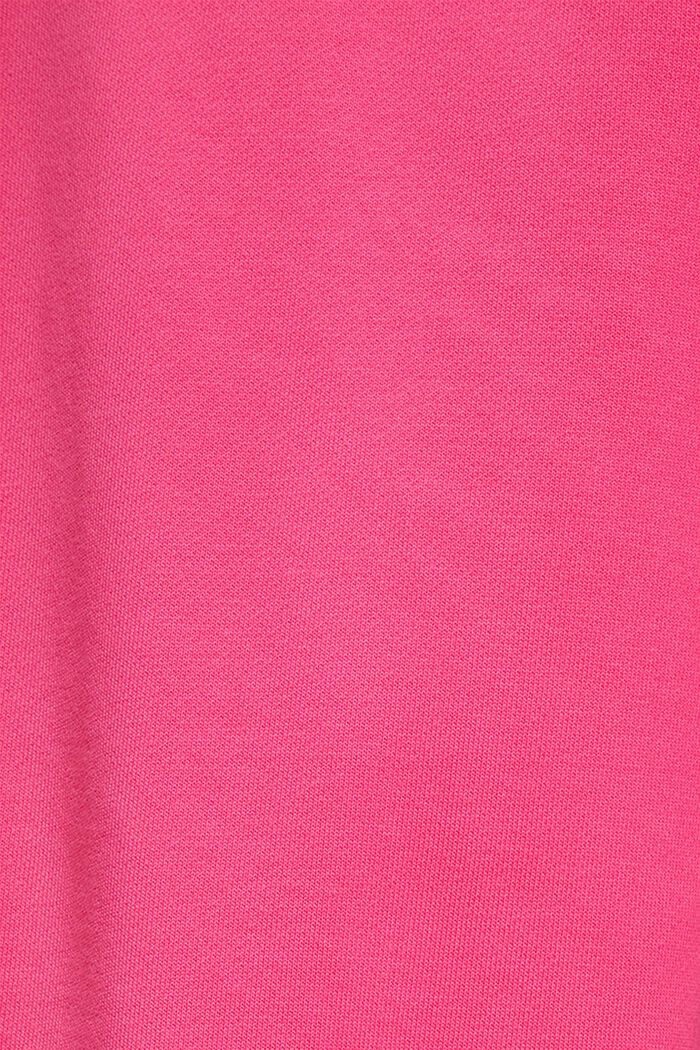 Sweatshirt med mat og glansfuld logoapplikation, PINK FUCHSIA, detail image number 5