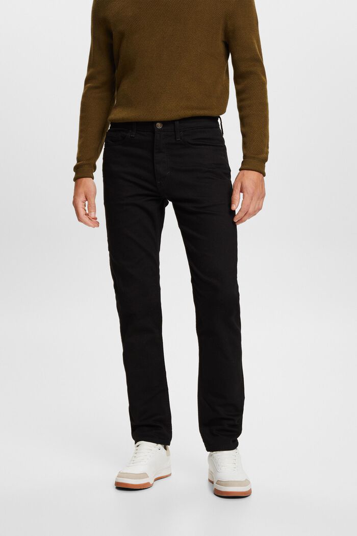 Genanvendt: straight fit-jeans, BLACK RINSE, detail image number 0