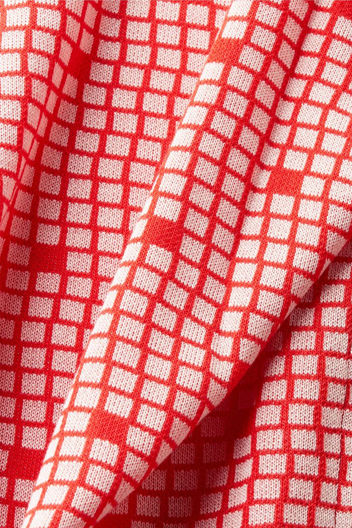 Jacquard-sweatshirt med rund hals, RED, detail image number 5