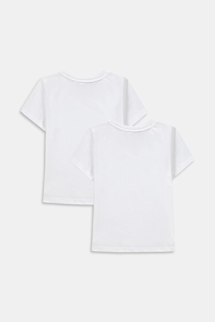 Pakke med 2 T-shirts i 100% bomuld, WHITE, detail image number 1