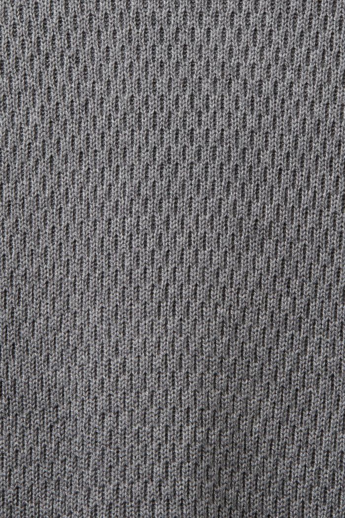 Sweater i struktureret strik med rund hals, GREY, detail image number 5