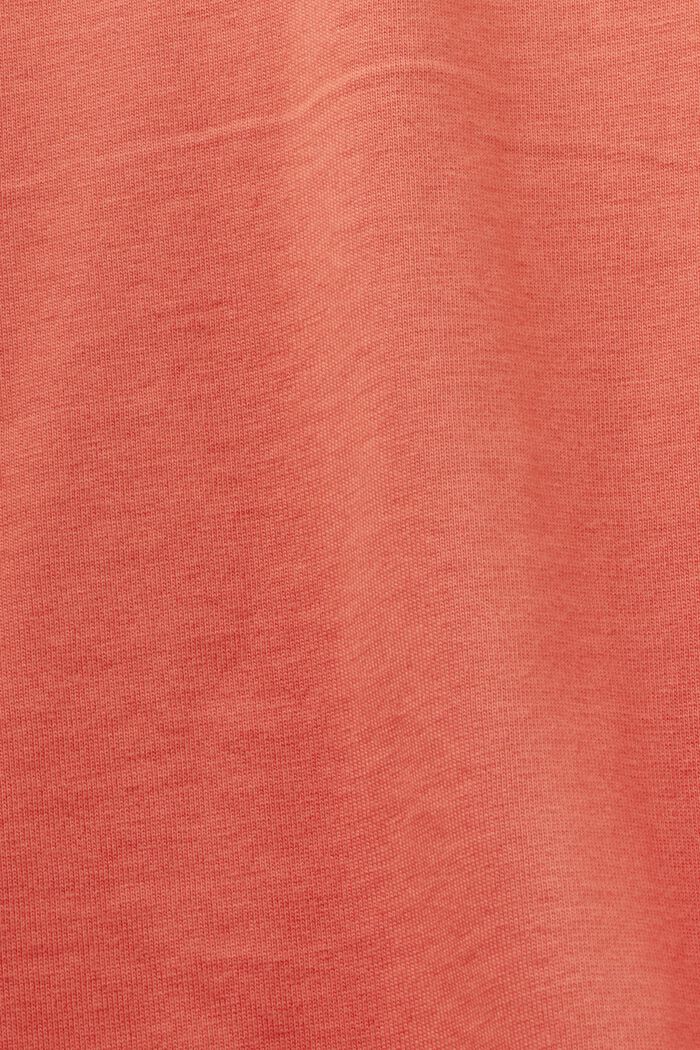 T-shirt med print på fronten, 100 % bomuld, CORAL RED, detail image number 5