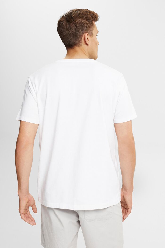 Jersey-T-shirt med frontprint, WHITE, detail image number 4