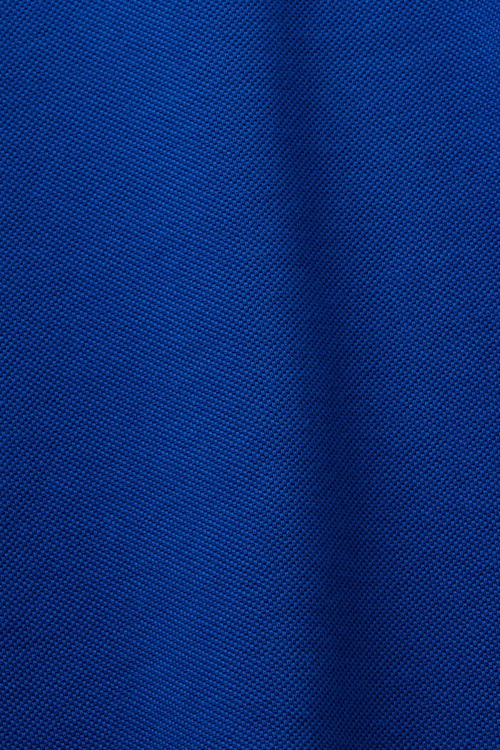 Poloskjorte i pimabomuldspique, BRIGHT BLUE, detail image number 5