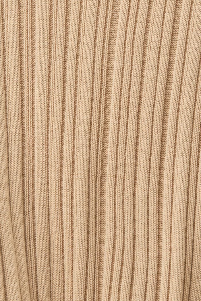 Ribbet, ærmeløs sweater, SAND, detail image number 5