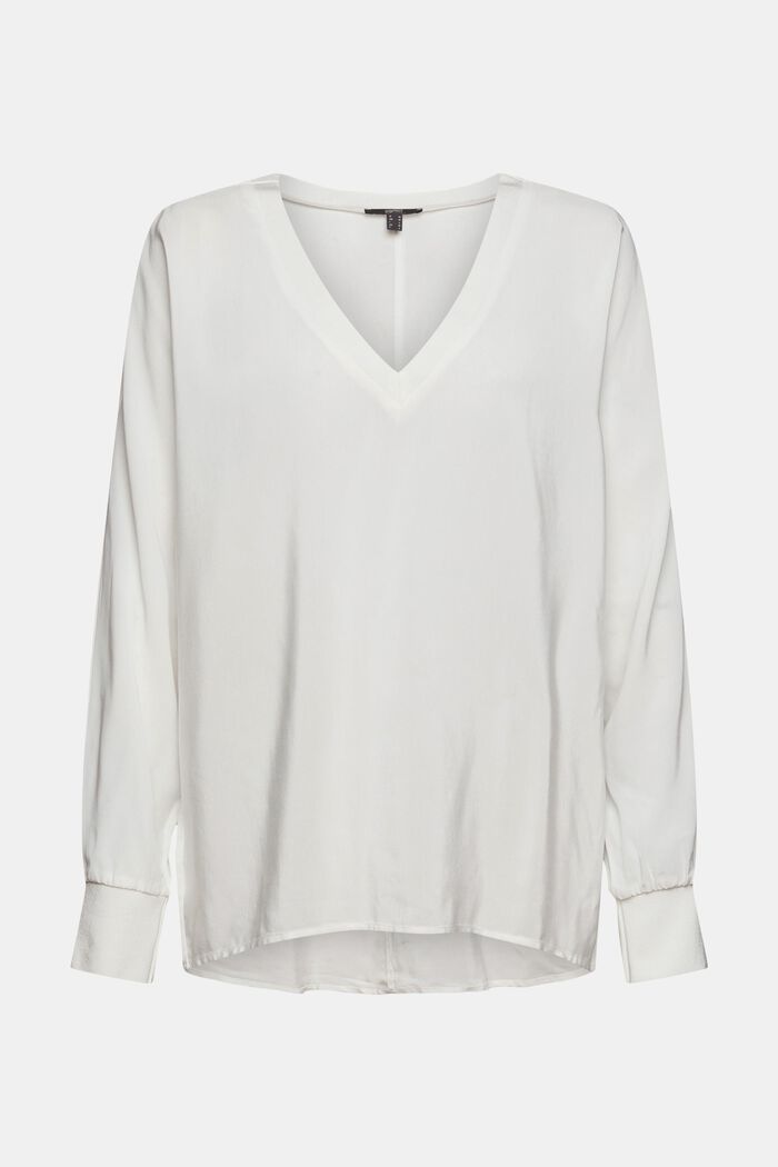Oversize-bluse med LENZING™ ECOVERO™, OFF WHITE, detail image number 2