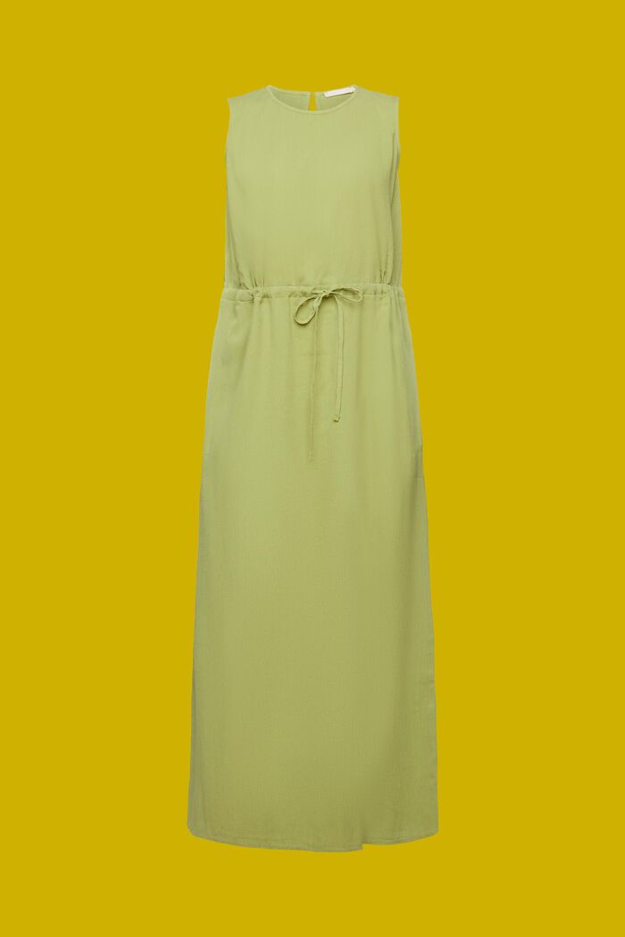 Krøllet maxi-kjole, PISTACHIO GREEN, detail image number 7