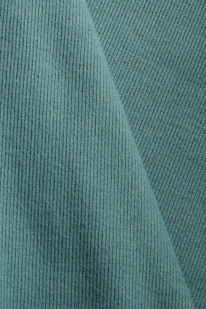 Sweatshirt med høj krave. økologisk bomuldsblanding, TEAL BLUE, detail image number 4