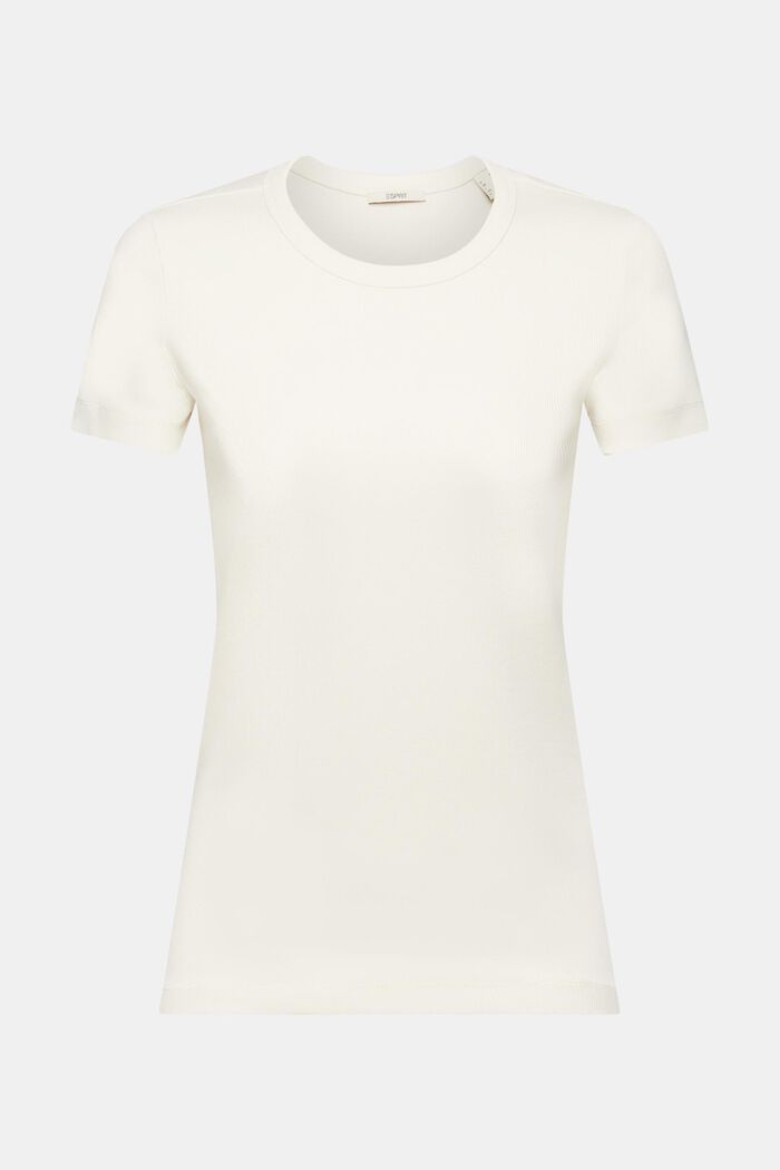 Ribbet T-shirt med rund hals, ICE, detail image number 6