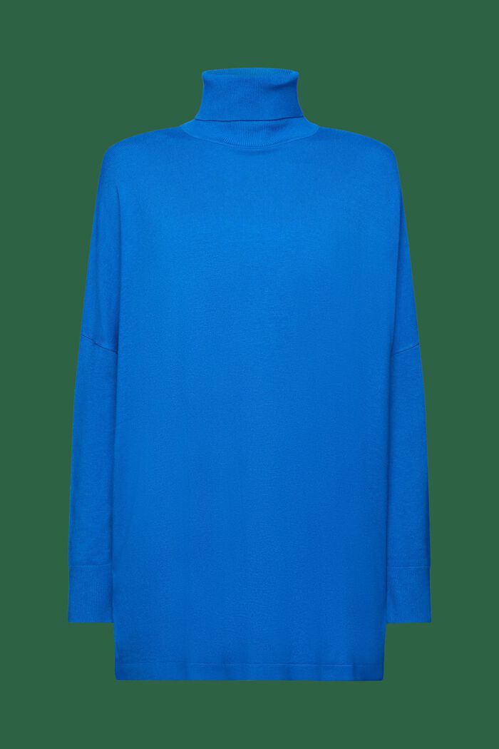 Rullekravesweater med flagermusærmer, BRIGHT BLUE, detail image number 6
