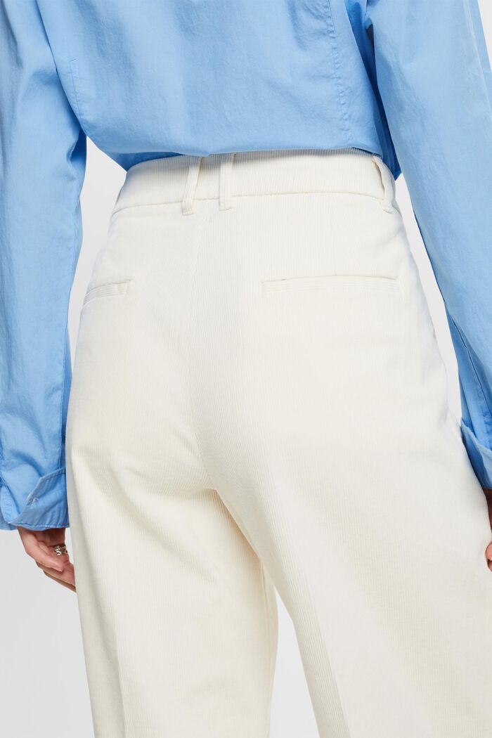 Wide fit-fløjlsbukser med mellemhøj talje, ICE, detail image number 4