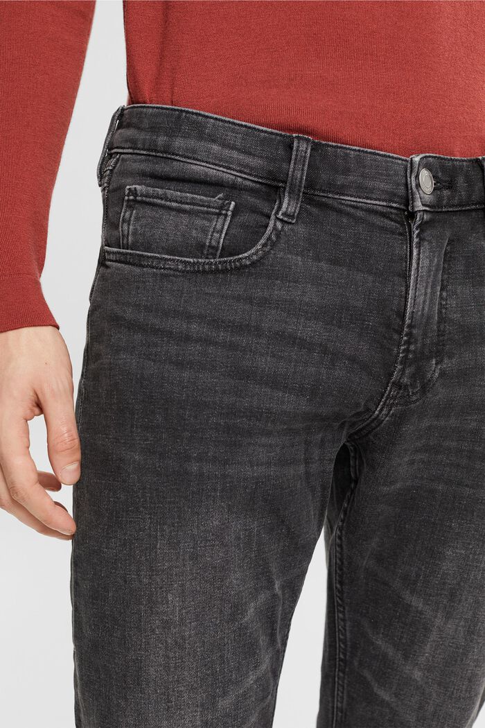 Jeans med slim fit, BLACK MEDIUM WASHED, detail image number 2