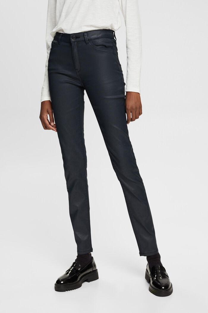 Fjerde låne Udvikle ESPRIT-Slim fit bukser i imiteret læder med høj talje i vores onlinebutik