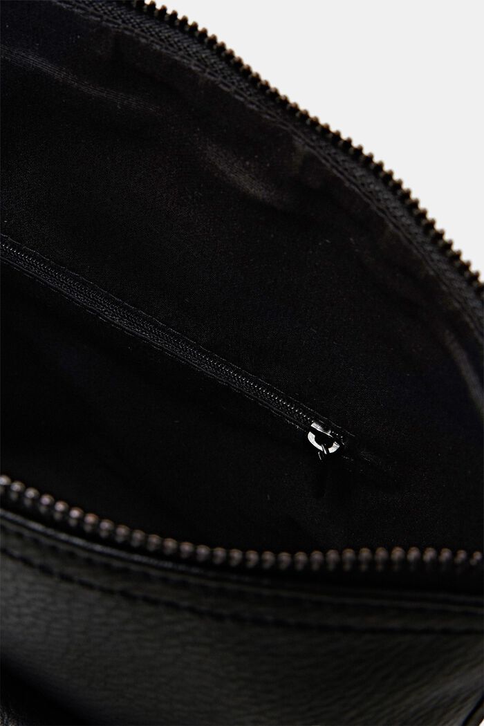 Skuldertaske i læderlook, BLACK, detail image number 3