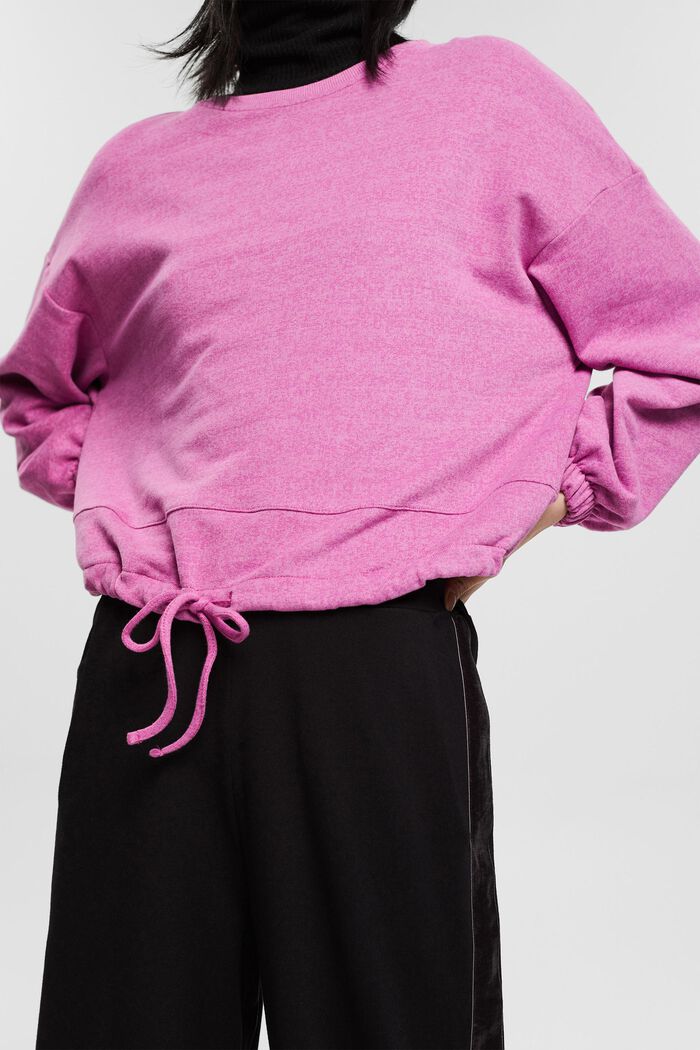 Sweatshirt med indvendig snor, PINK FUCHSIA, detail image number 0