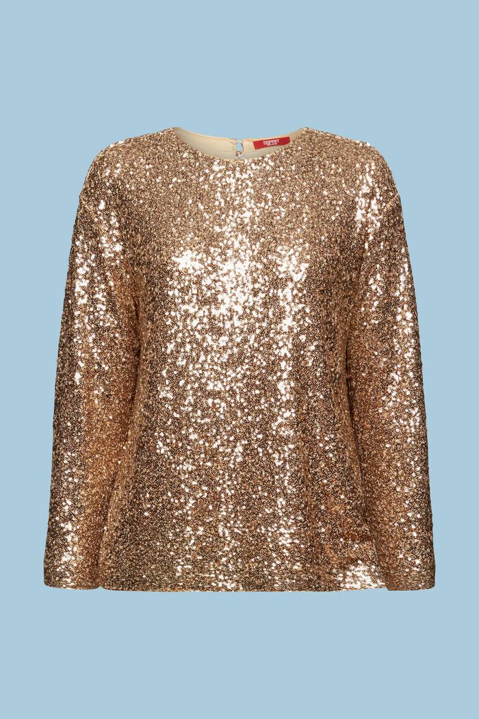 Sweater med pailletter, GOLD, detail image number 7