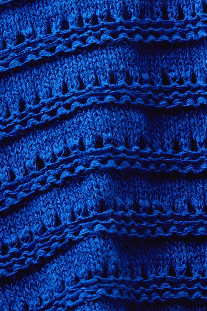 Sweater i åben strik, BRIGHT BLUE, detail image number 4