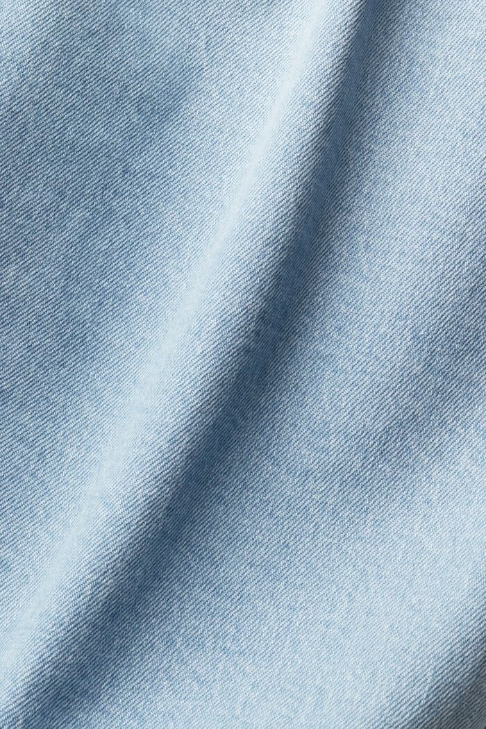 Denimshorts med indvendig snor i taljen, BLUE BLEACHED, detail image number 6