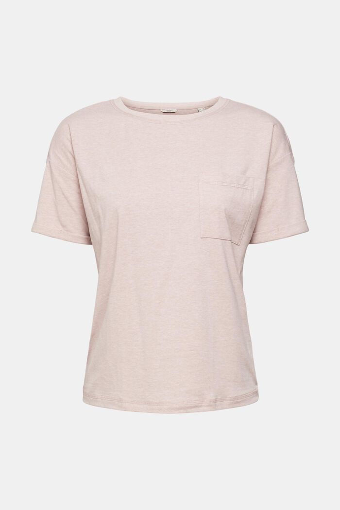 T-shirt med brystlomme, i bomuldsblanding, OLD PINK, detail image number 2