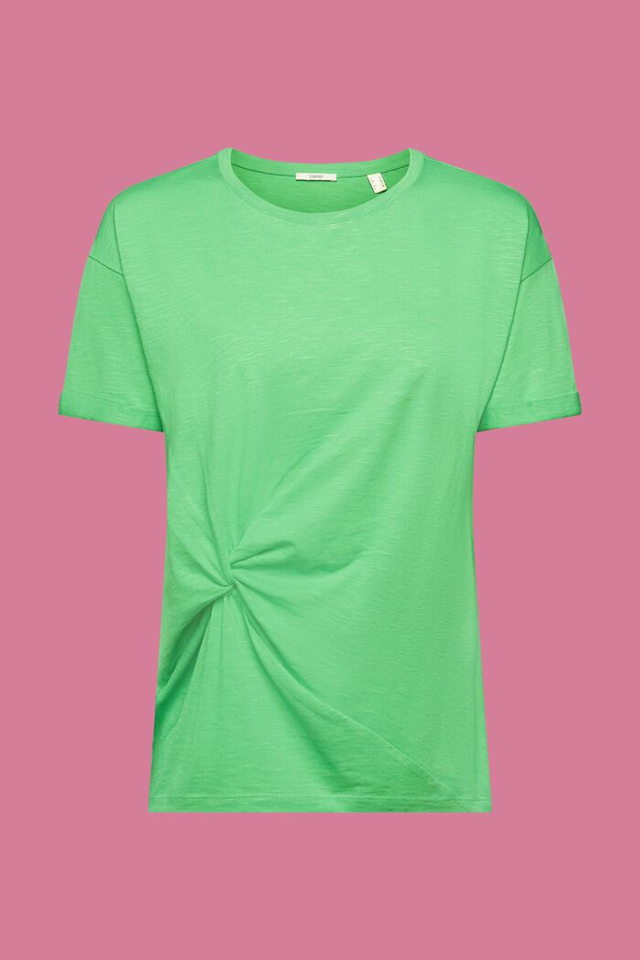 T-shirt med snoet detalje, GREEN, detail image number 5