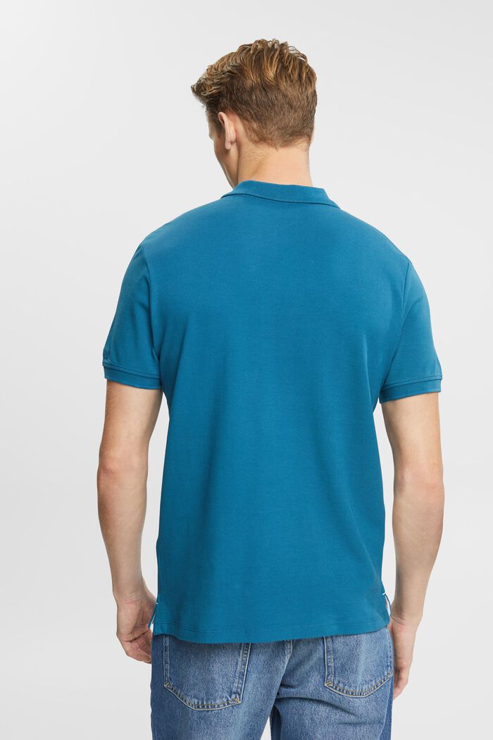 Poloshirt i slim fit, PETROL BLUE, detail image number 3