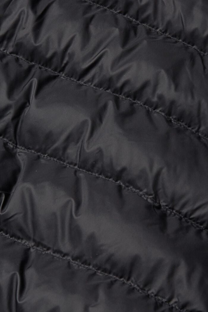 Quiltet jakke med høj krave, BLACK, detail image number 4