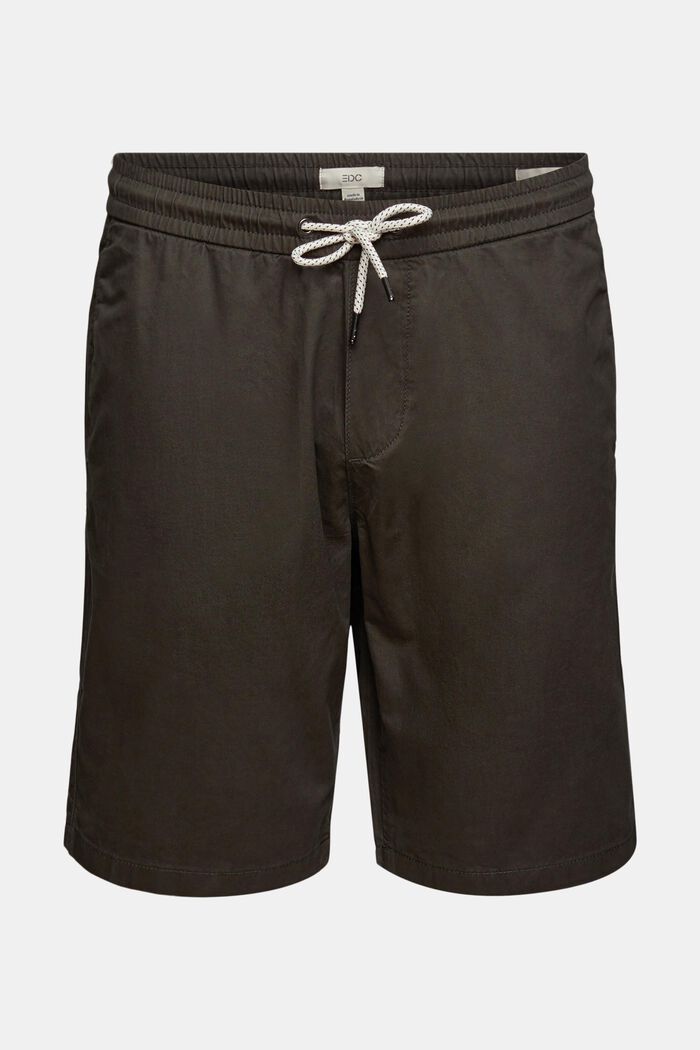 Shorts med elastisk linning, 100% bomuld