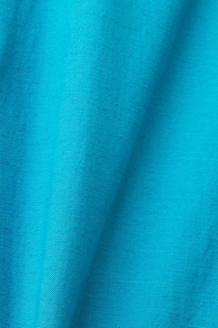 Blusekjole med hør, TEAL BLUE, detail image number 7