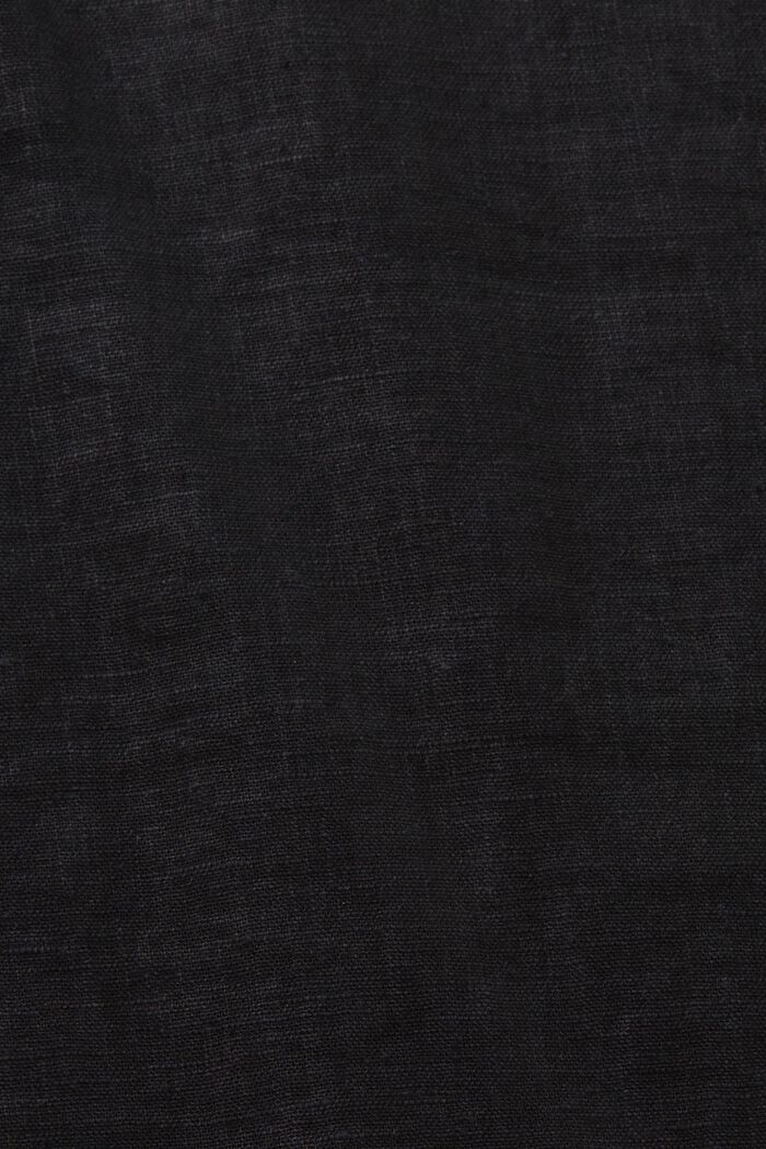 Bluse i hørmiks med åben ryg, BLACK, detail image number 5
