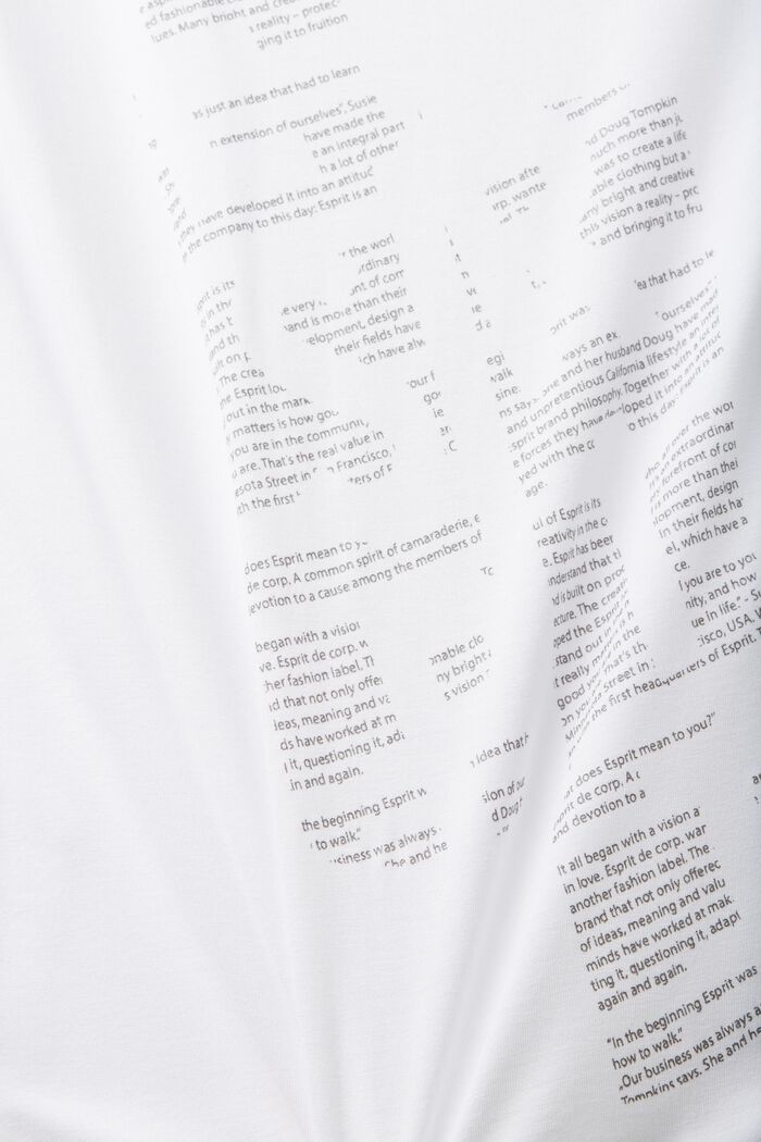 T-shirt med print på fronten, LENZING™ ECOVERO™, WHITE, detail image number 5