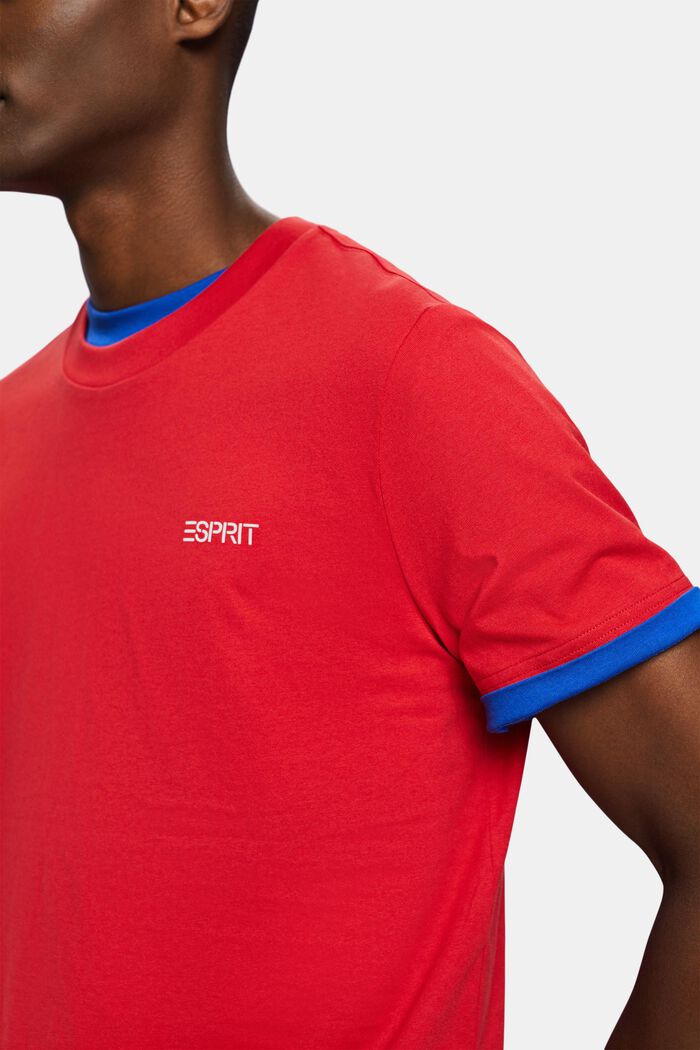 Unisex T-shirt med logo, DARK RED, detail image number 1