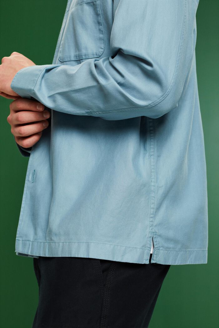 Button down-skjorte i twill, TEAL BLUE, detail image number 3