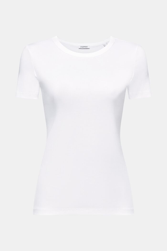 Kortærmet T-shirt i bomuld, WHITE, detail image number 6