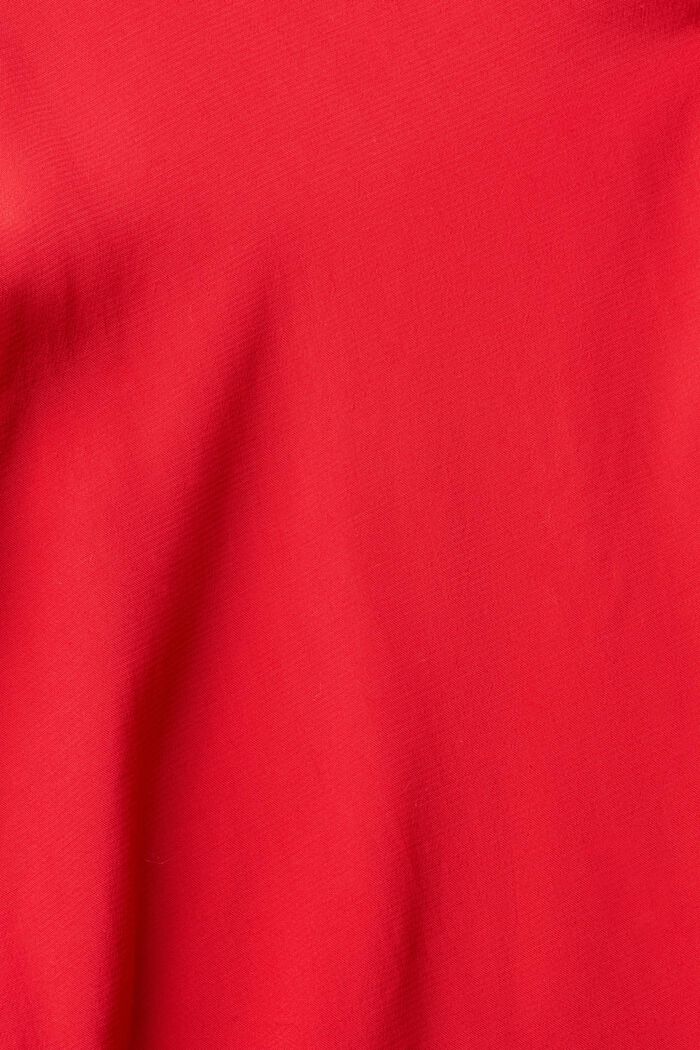 Bluse med V-hals, LENZING™ ECOVERO™, DARK RED, detail image number 1