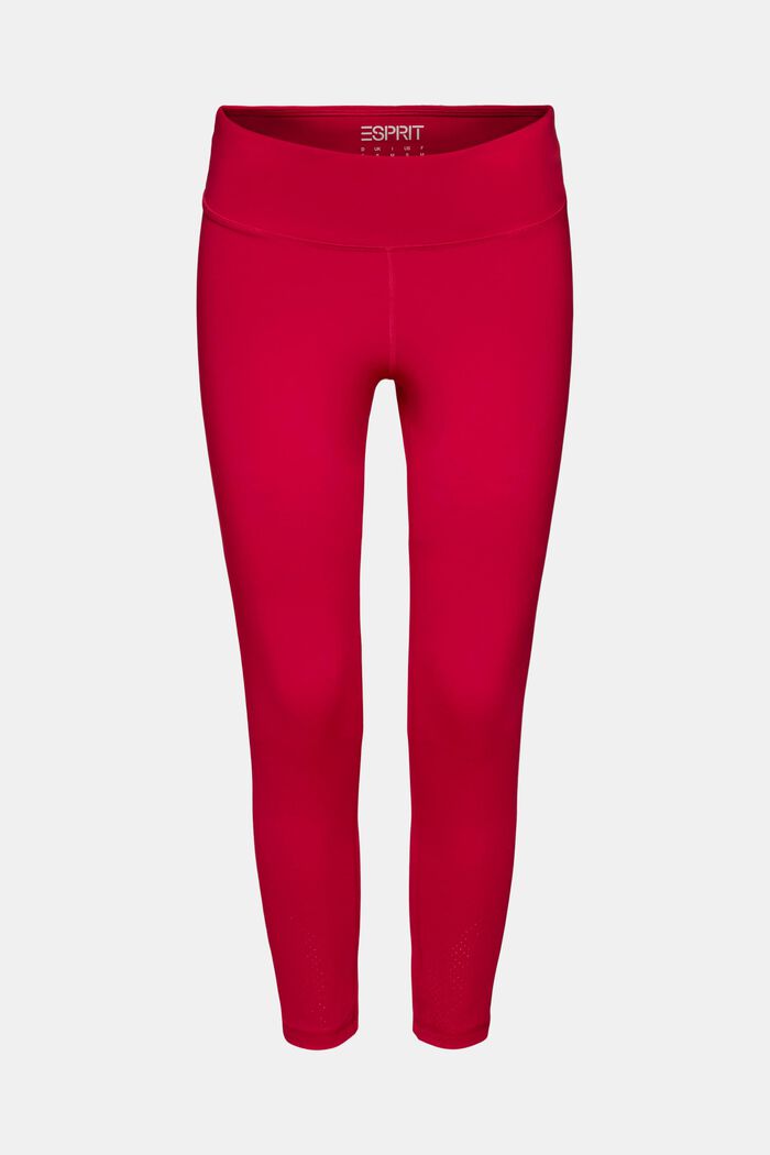 Sporty leggings i skinny pasform med kort længde, DARK RED, detail image number 6