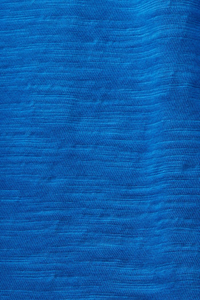 Jerseytop med biselæg og flæser, BRIGHT BLUE, detail image number 5