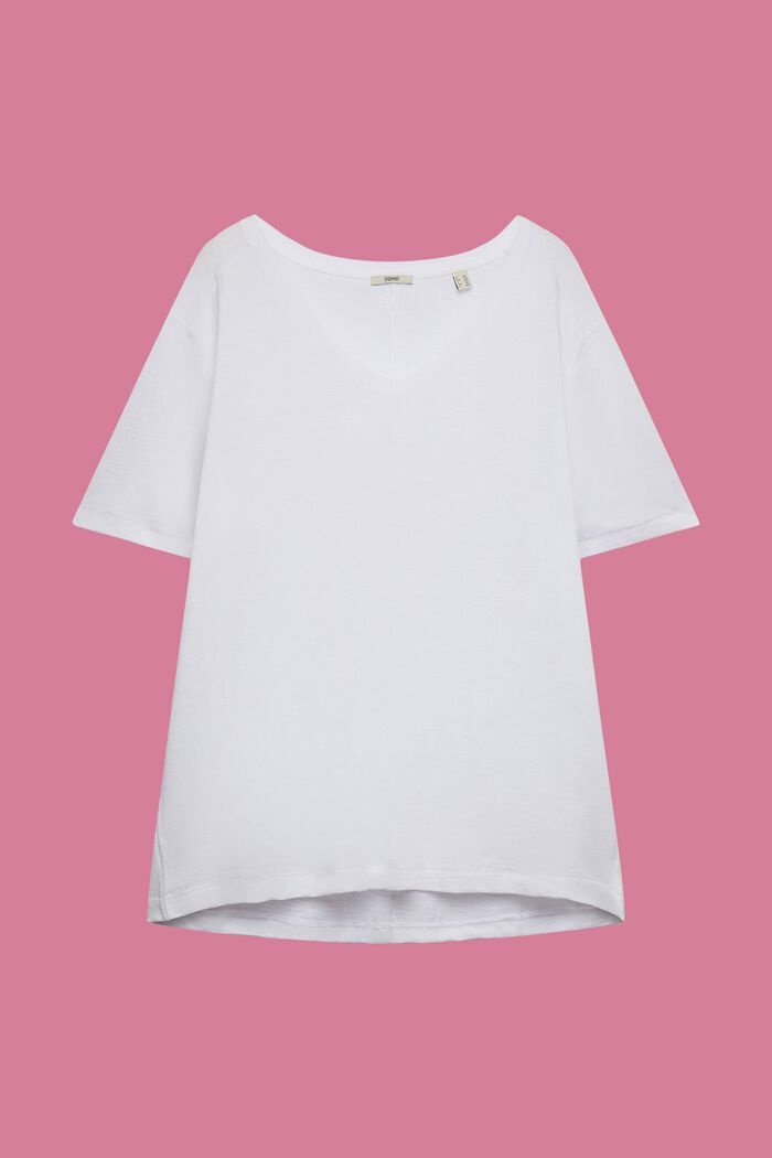 CURVY jersey-T-shirt, 100 % bomuld, WHITE, detail image number 2
