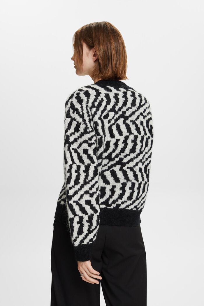 Sweater i uld-/mohairmiks, BLACK, detail image number 3