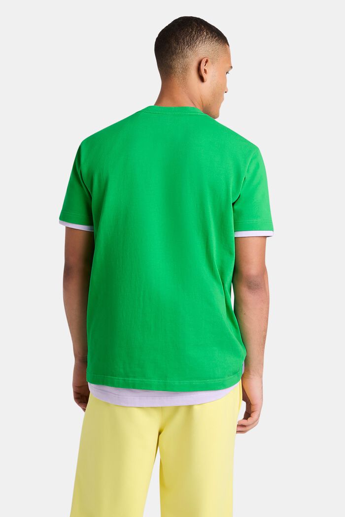 Unisex T-shirt i bomuldsjersey med logo, GREEN, detail image number 3