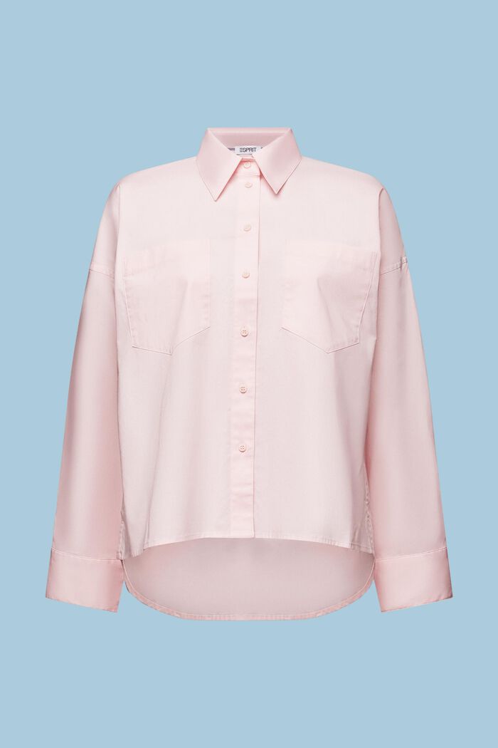 Button up-skjorte i bomuldspoplin, PASTEL PINK, detail image number 6