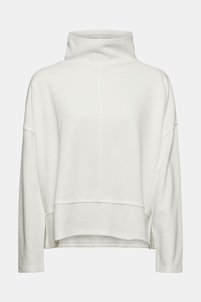 Sweatshirt af økologisk bomuldsblanding, OFF WHITE, detail image number 6