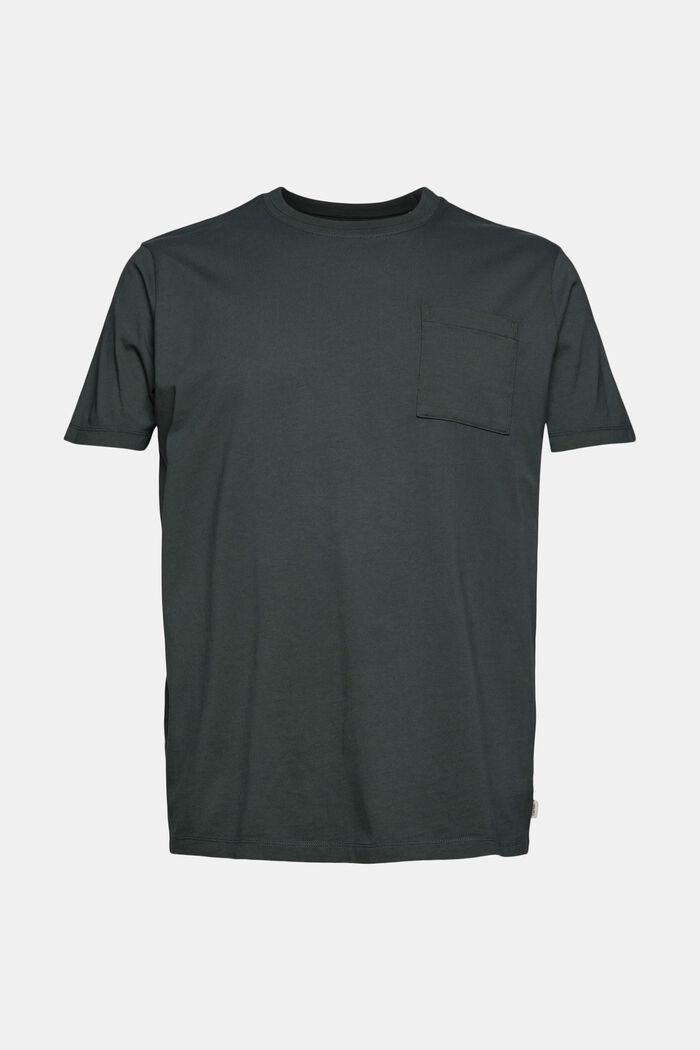 Jersey-T-shirt med brystlomme, TEAL BLUE, detail image number 5