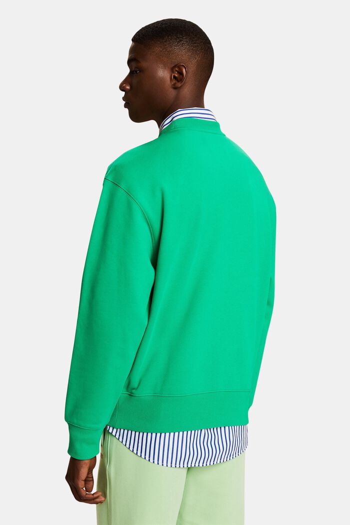 Unisex sweatshirt i fleece med logo, GREEN, detail image number 2