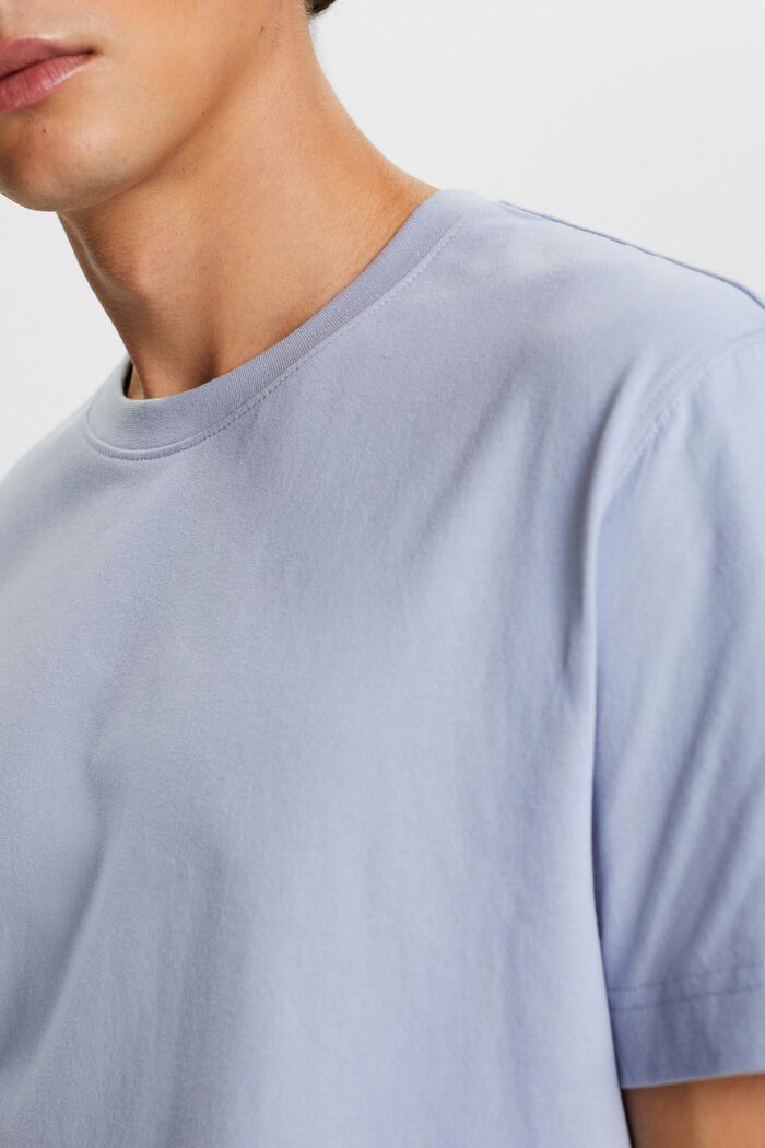 T-shirt i bomuldsjersey med rund hals, LIGHT BLUE LAVENDER, detail image number 1