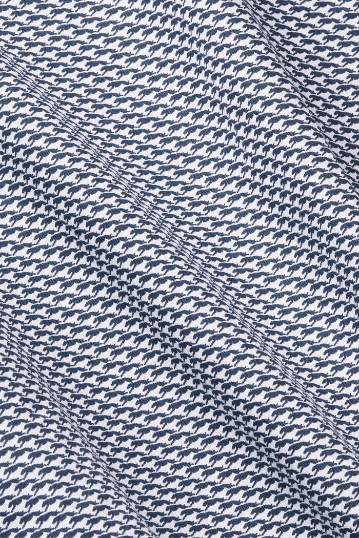 Mønstret skjorte i bæredygtig bomuld, DARK BLUE, detail image number 4