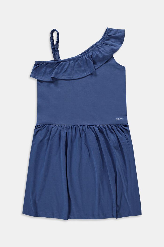 Kjole med asymmetriske stropper, BLUE, overview