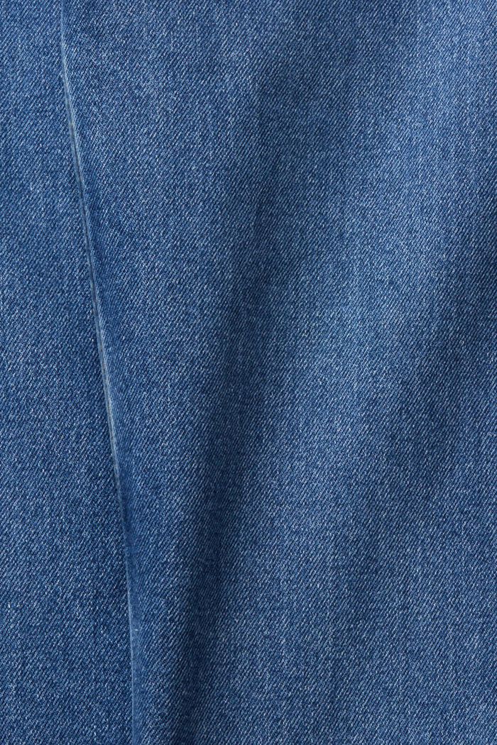 Jeans med høj talje og lige ben, BLUE MEDIUM WASHED, detail image number 6