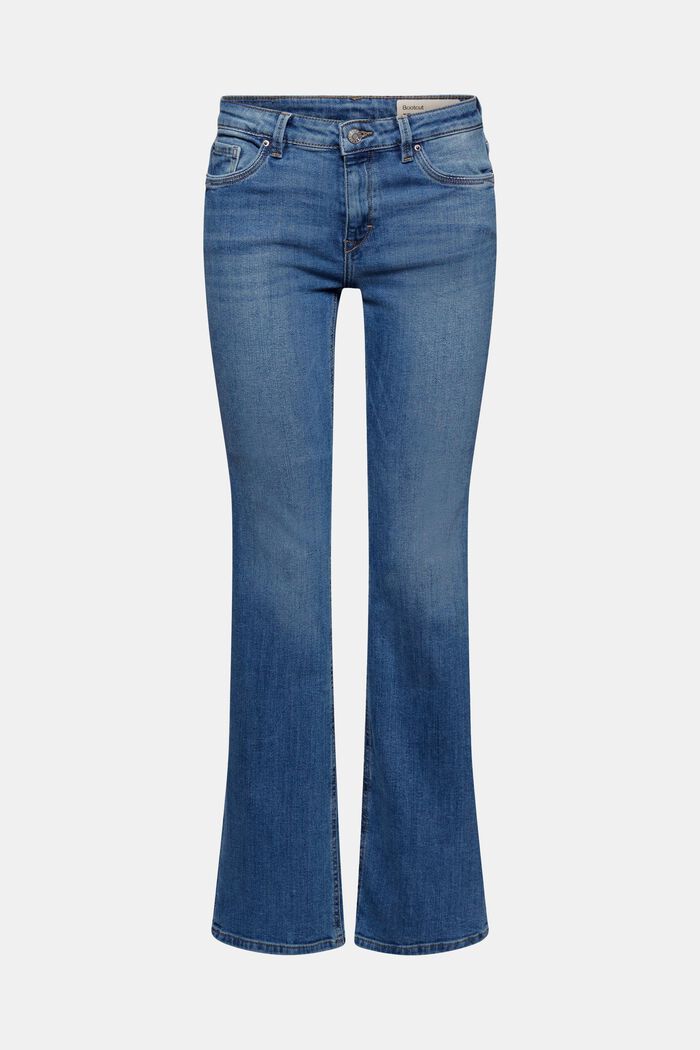 Superstretch-jeans med økologisk bomuld, BLUE MEDIUM WASHED, overview