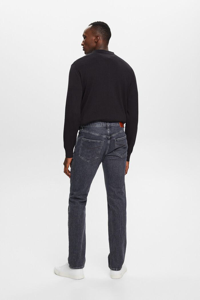 Lige jeans med mellemhøj talje, BLACK MEDIUM WASHED, detail image number 3